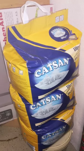 3 x Catsan ultra Klumpstreu a 8 Euro 30 Liter