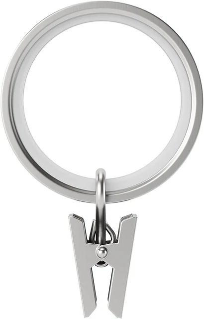 Umbra Cappa Drapery Clip Rings, Small, Nickel/Steel