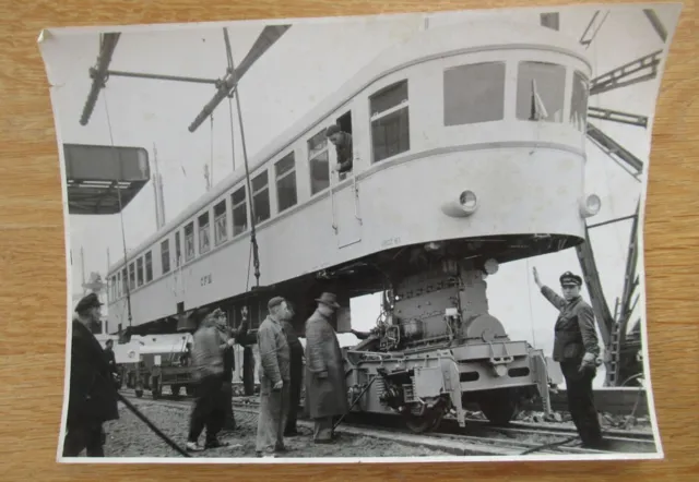 Altes Foto Eisenbahn / Schienenbus / Zugwagen / BREMEN 1950iger Jahre