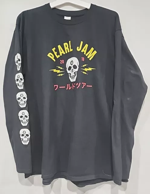 Pearl Jam 2018 World Tour Long Sleeve Concert Shirt (XXL) Gildan
