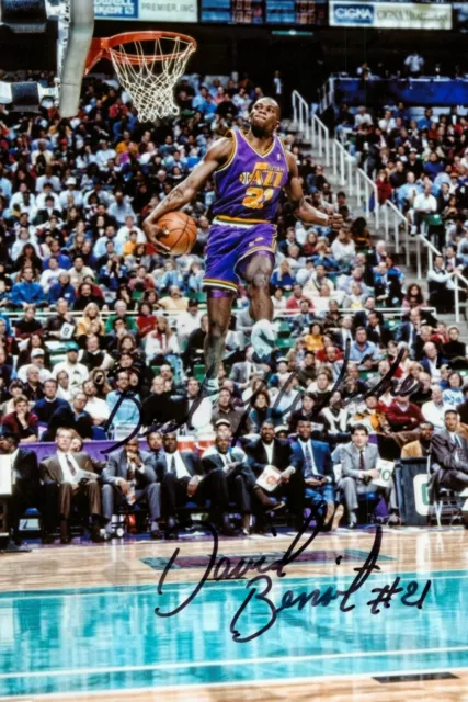 David Benoit Signed 6x4 Photo Utah Jazz NBA Basketball Genuine Autograph + COA
