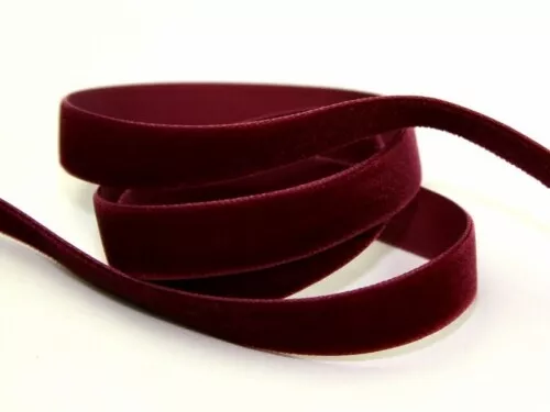 Berisfords 16mm Velvet Ribbon Mini Roll - 9390 Bordeaux - per 5 metre roll