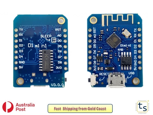 WEMOS D1 MINI V3.0 IoT WiFi Wireless Board Arduino IDE Compatible ...