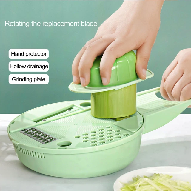 1 juego de cortadora de alimentos cubierta giratoria triturada de doble cara cortador de verduras simple