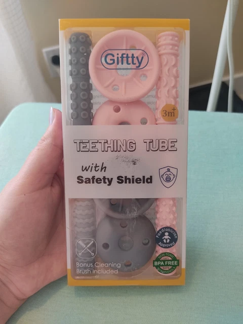 Teething Tube With Safety Shield