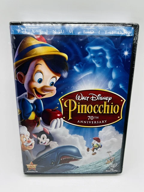Pinocchio (DVD, 2009, 2-Disc Set, 70th Anniversary Platinum Edition) NEW