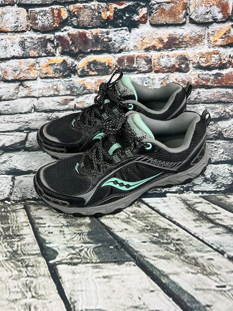 SAUCONY WOMENS GRID Eclipse Tr3 Running Shoes Black Green S15370 2 Lace Up 9 34.95 PicClick