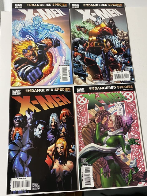 Uncanny X-Men 201, 202, 203, 204 Lot Of 4  Marvel Comics 2007 Vol 2 Rogue Gambit