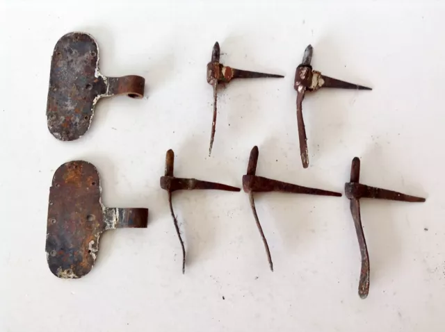 antike Türbänder Scharniere Türangeln Türbeschläge, Eisen geschmiedet 3
