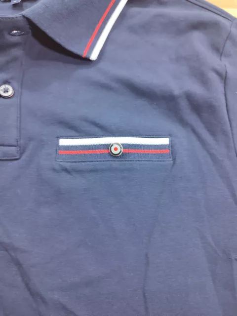 BEN SHERMAN MEN'S Short Sleeve Cotton Blend Pocket Ribbed Polo Shirt ...