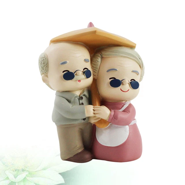 Hochzeitstag Liebendes Paar Kuchenfiguren Zum Jubiläum Gedenken Geschenk