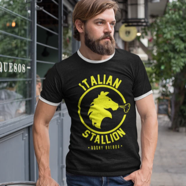 Italian Stallion Mens Ringer T-Shirt Rock Balboa Boxing