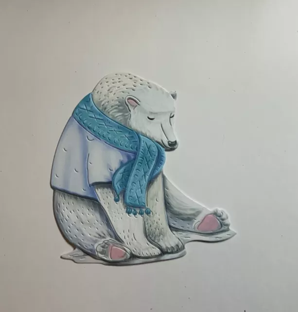 Stephanie’s , polar bear snow globe die cuts, card toppers