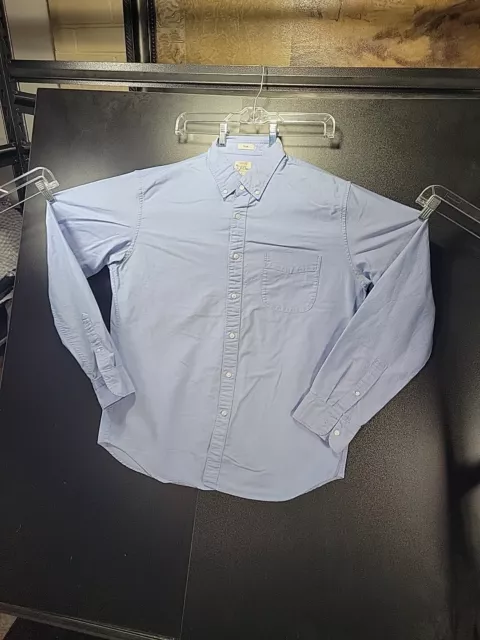 J. Crew Oxford Slim Fit Shirt Mens Large Blue Button Up Dressy Preppy