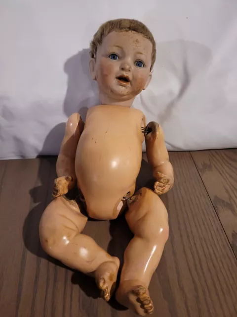 Antique 10" German Bisque Head Baby Doll JDK Kestner 211 "Sammy" Org Body Nice!