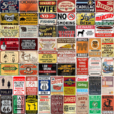 Vintage Metal Tin Sign Poster Garage Plaques Bar Pub Art Wall Decor 30*20cm