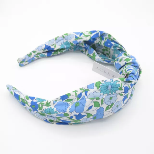 J. Crew Liberty London Floral Blue Green Poppy Daisy Print Turban Knot Headband