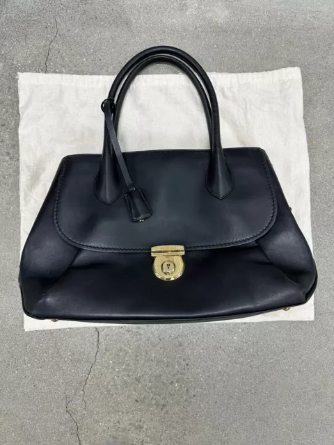 Salvatore Ferragamo Fiamma Tote Leather East West