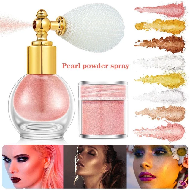 Highlighter Powder Spray High Gloss Glitter Shimmer Powder Sparkle Makeup G0O3