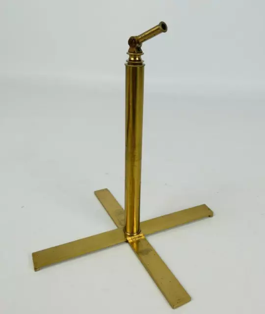 Vintage telescopic brass microscope candle light fan shade with case  #4184 2