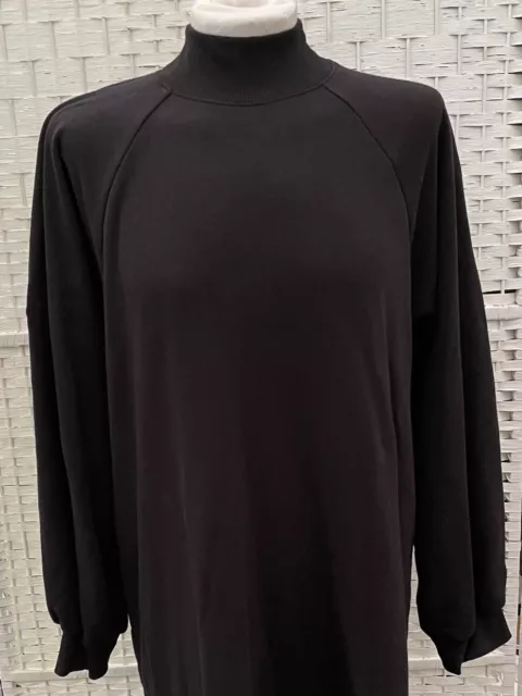 Monkl Black thick heavy Jersey stretch cotton long sleeve dress size XS – 14==== 3