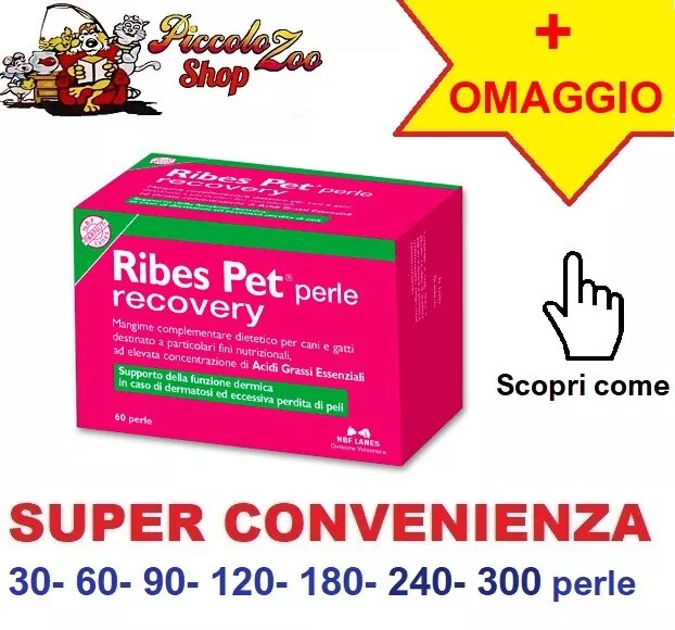 Ribes Pet Recovery cane/ gatto 30-60-90-120-180-240-300 perle dermatite allergia