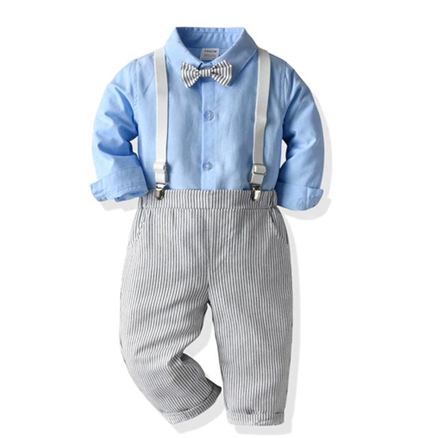 Jungen Kinder Gentleman Anzug Hemd Tops Hose Kommunionsanzug Festliche Sommer