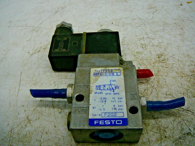 VANNE SOLÉNOÏDE FESTO MFH 3 1/8 S 7958 Bobine : 24VDC MSFG 24/42 50/60