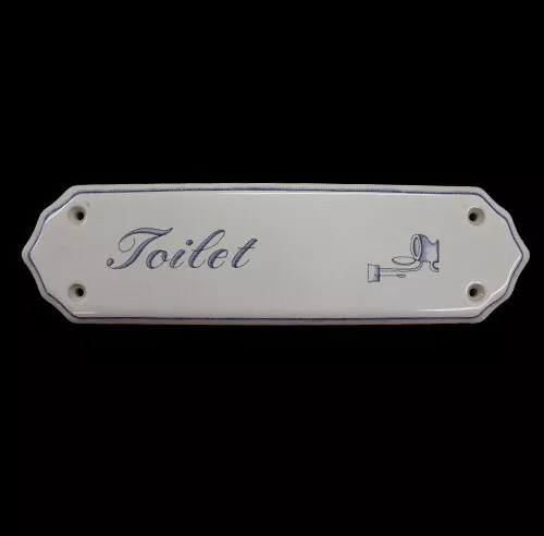 White Porcelain Door Sign / Plaque Toilet Design