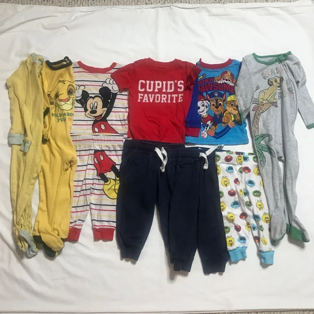 Disney Baby Carters 10 item Lot Boys 12 month Pajamas Paw Patrol Mickey