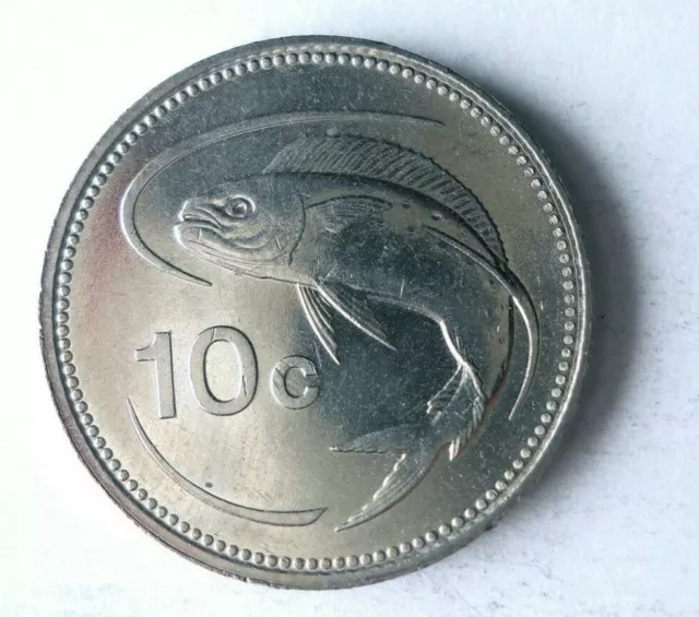 1986 Malte 10 Centimes - Au / UNC - Rigide À Trouver Pièce de Monnaie Poubelle 2