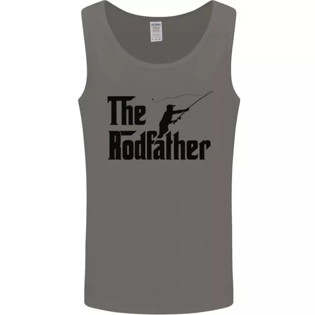 The Rodfather Funny Fishing Rod Father Mens Vest Tank Top