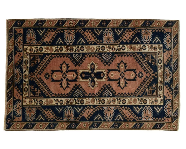 tappeto vintage turco boho persiano marocchino tribale sudoccidentale runner 4x6
