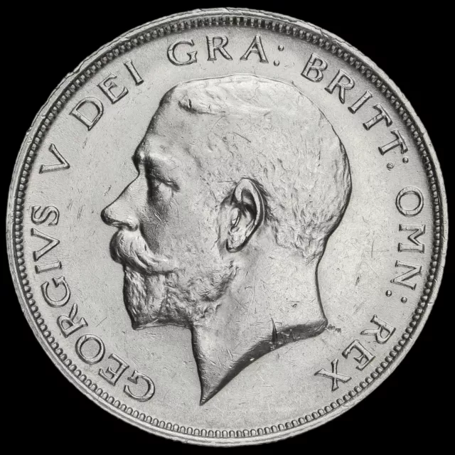 1912 George V Silver Half Crown, Scarce, Near EF