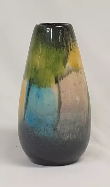 Colourful Bud Vase Mid Century Kilrush or West German Style 12cm High