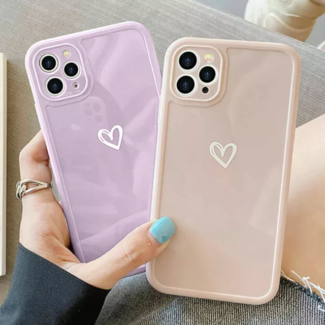 Case For iPhone 14 13 12 11 Pro Max XR 8 SE XS LOVE HEART Shockproof Phone Cover