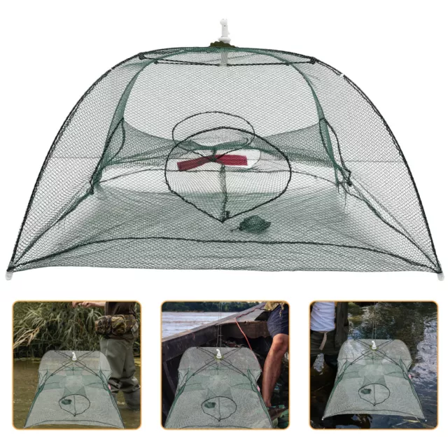 Foldable Fish Net Fishing Bait Trap Cast Dip Cage