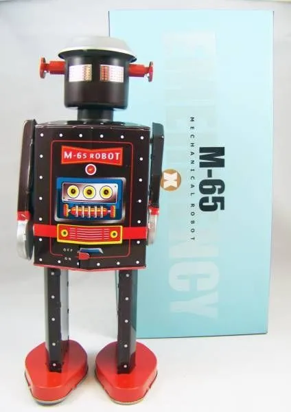 Robot - Robot Marcheur Mécanique en Tôle - M-65 Robot Emergency (St.John Tin Toy