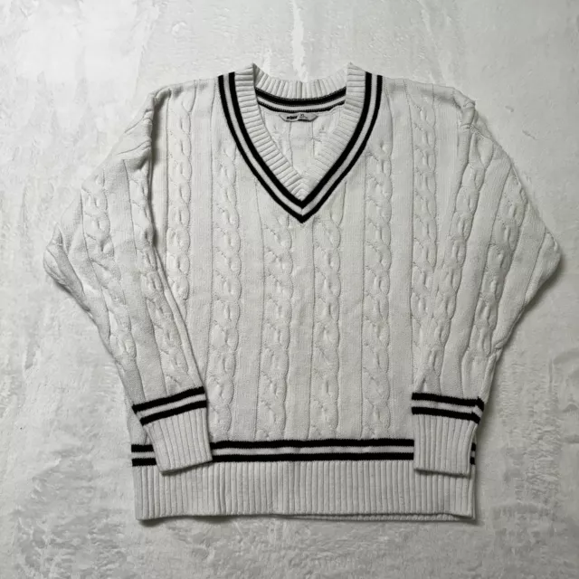 VTG Prince Mens Cable Knit Tennis Sweater Cricket Size XL