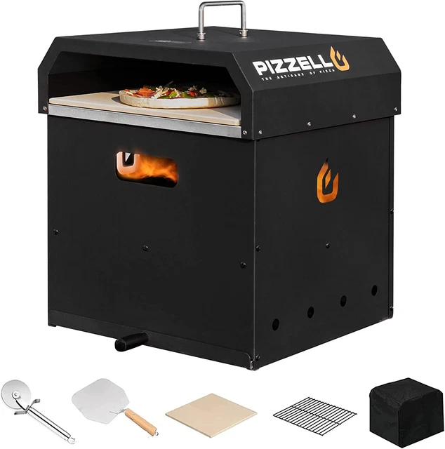 4-In-1 Outdoor Pizza Oven 16" Wood Fired outside Oven 2-Layer Detachable Pizza M