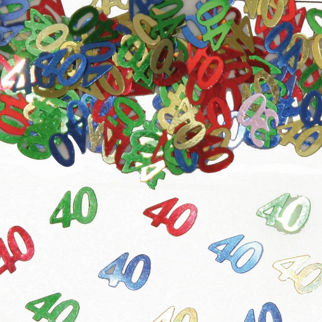 Coriandoli da tavolo con numero 40 compleanno decorazione da tavolo decorazione festa decorazione a dispersione per feste