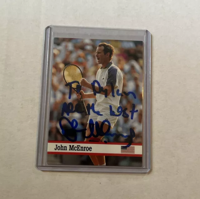 John McEnroe Signed Autograph Fax Pax 1993 Tennis Card