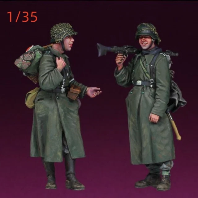 1/35 RESIN FIGURES model WWII German Machine gunner 2 man unassembled