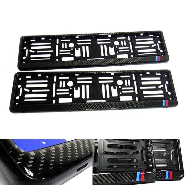 2x Originale 3D Fibra Di Carbonio Fibra Di Carbonio Targa Auto