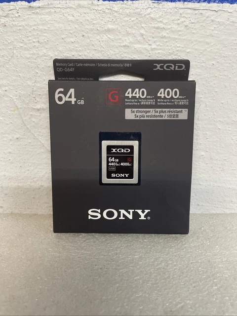 SONY XQD MEMORY Card 64GB QD-G64F Write Speed 400MB/s / Read