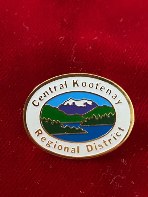 Central Kootenay Regional District British Columbia Canada Enamel Lapel Pin 1"