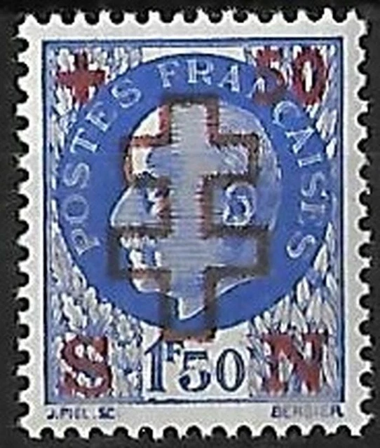 LIBÉRATION..RRR....AUXERRE...1f50+50c ** bleu..Sge Recto Verso...Signé.P..MAYER
