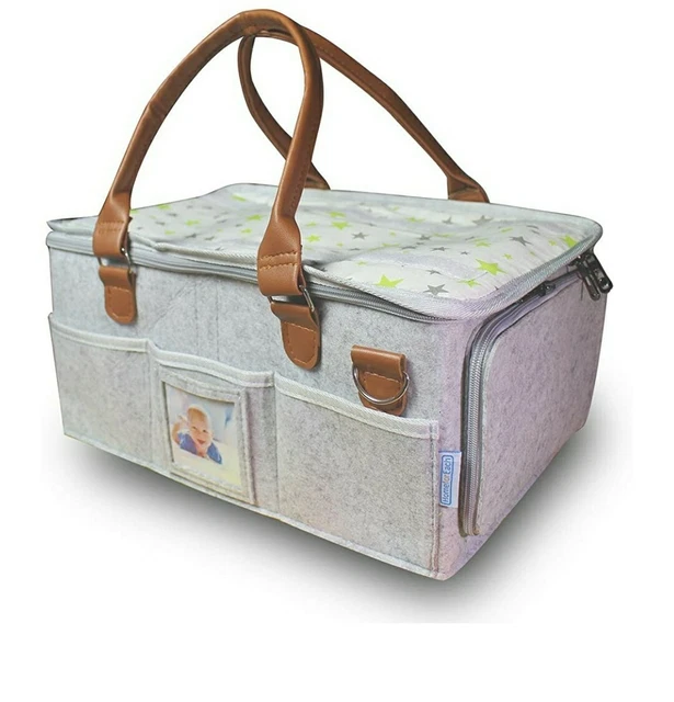 Baby Diaper Caddy Storage Bag Organizer Nursery Nappy Portable Basket Container