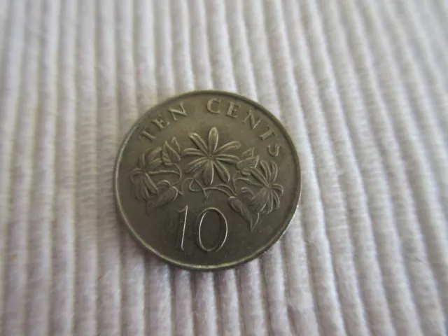 10 Cent Münze Singapore Singapur 1988