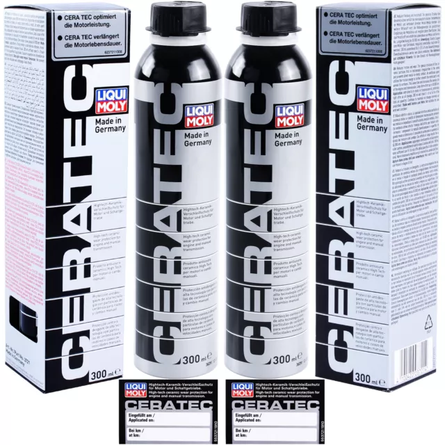 2x300 ml LIQUI MOLY 3721 CERA TEC ÖLZUSATZ KERAMIK-VERSCHLEISS-SCHUTZ ÖL ADDITIV